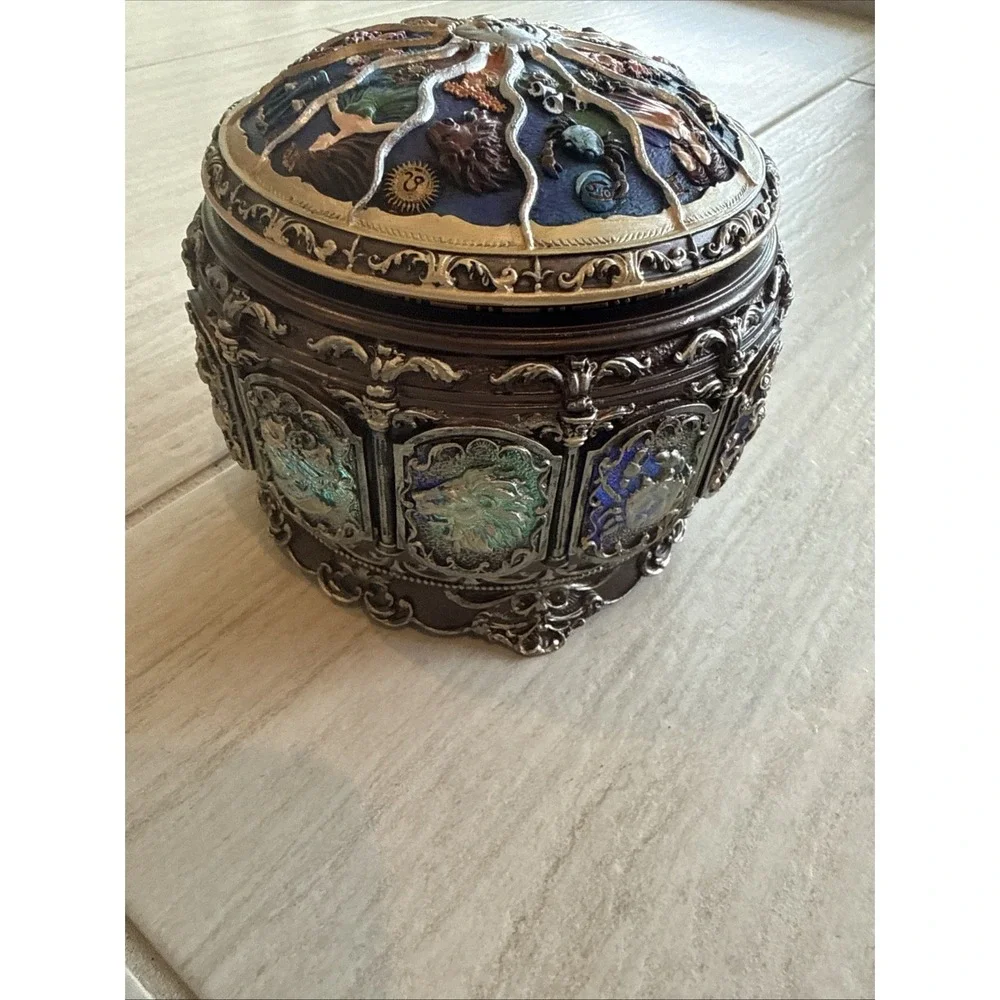 Sankyo LED Music Box Constellation Zodiac Twirling Goddess Vintage Style - Picture 7 of 7